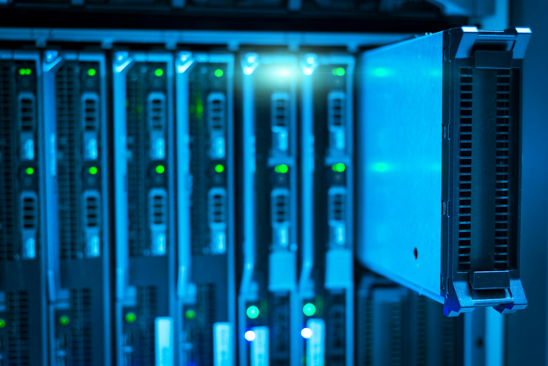 close up of computer hardware